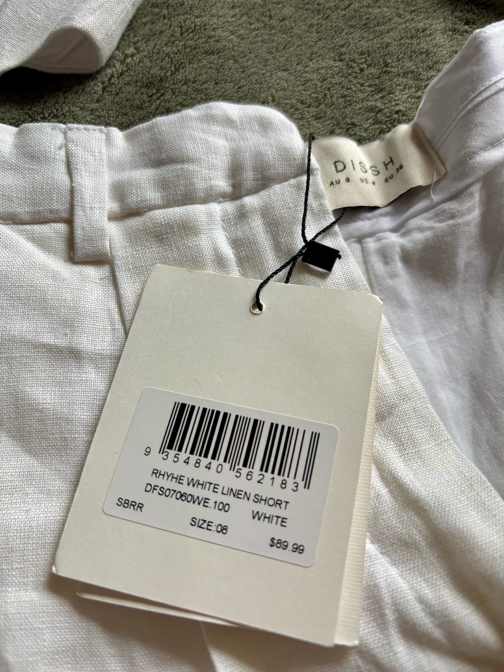 DISSH White Tailored Linen Shorts - Picture 4 of 6
